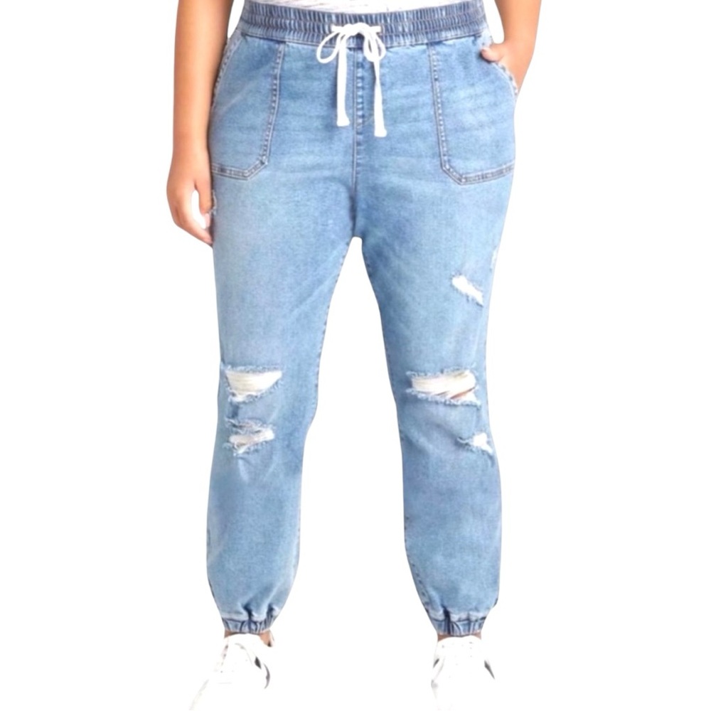 Lane Bryant, Distressed Jogger Jeans (Size 22)
